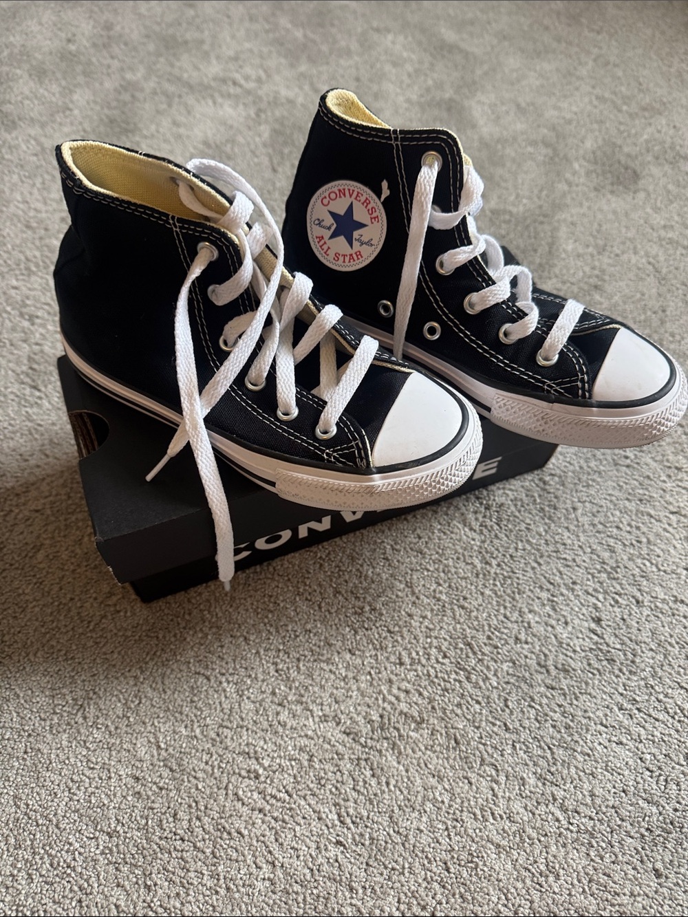 Converse Kids High Top Sneakers in Black and White